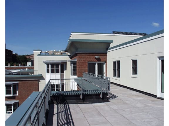 Private Roof Decks with Patio Doors at Marion Square, Brookline, 02446