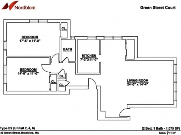 Floor plan Floor plan at Green Street, Brookline, 02446