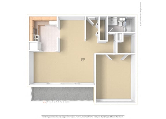 Floor plan Floor plan at The Aspen, Alexandria, VA