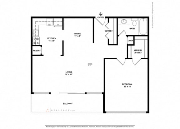 Floor plan Floor plan at The Aspen, Alexandria, 22305