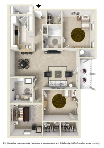 Floor Plan  3 Bedroom - Phase II