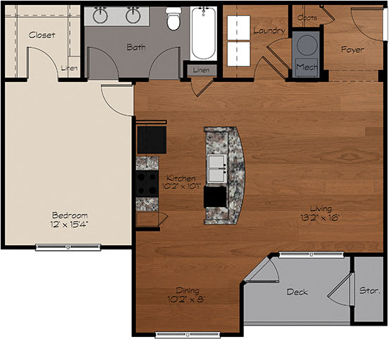Floor Plan  A3 Floor Plans at Enclave at Bailes Ridge Apartment Homes, South Carolina