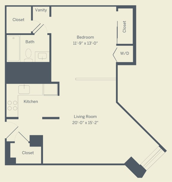 E1 Floor Plan E1 Floor Plan at The Franklin Residences, Philadelphia
