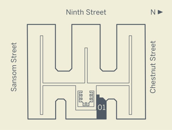 A1 Floor Plan A1 Floor Plan at The Franklin Residences, Philadelphia, Pennsylvania