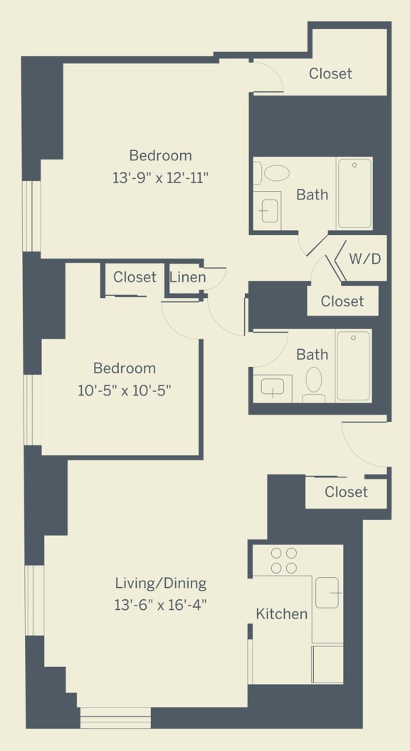 B3 Floor Plan at The Franklin Residences, Pennsylvania, 19107