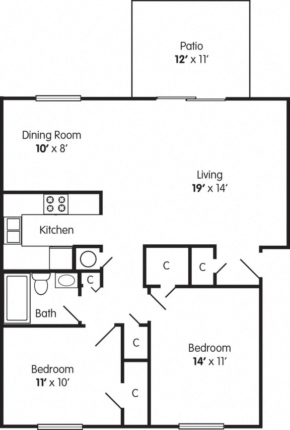 Floor Plans of Cambridge Square Hamburg Apartments in Blasdell New York