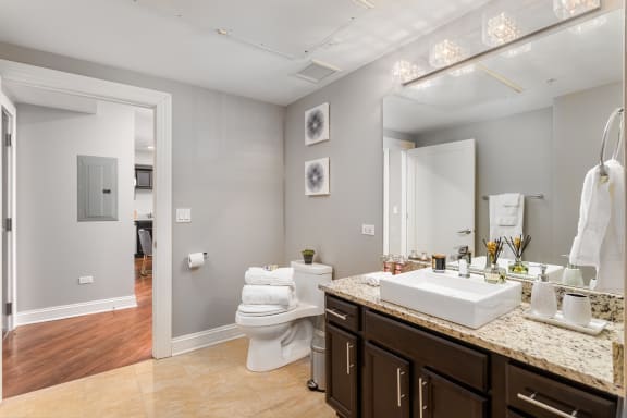 Designer Bathroom Suites at Somerset Place Apartments, Chicago, 60640