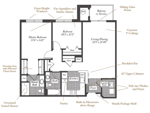Michener Floorplan Michener Floorplan at Evergreens at Columbia Town Center