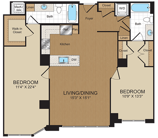 C1a Floorplan C1a Floorplan at Harrison at Reston Town Center