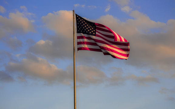 Flag at Willow Springs, California