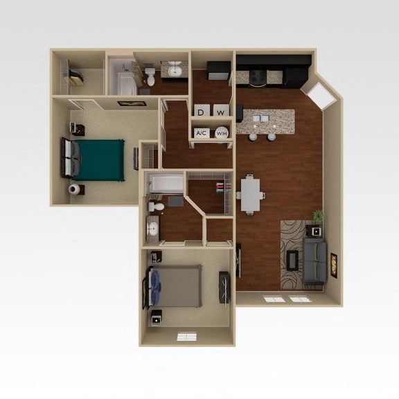 Starting from 1189 Square-Feet Serenity Floor Plan at The Oasis at Brandon, Riverview