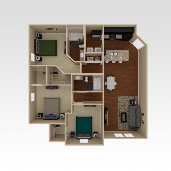 Floor Plan  Starting from 1355 Square-Feet The Retreat Floor Plan at The Oasis at Brandon, Florida