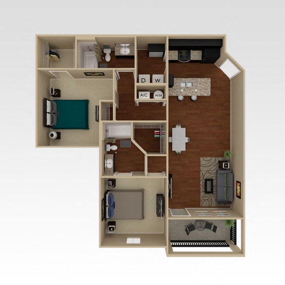 Mirage Floor Plan Starting from 1125 Square-Feet Mirage Floor Plan at The Oasis at Brandon, Florida, 33578