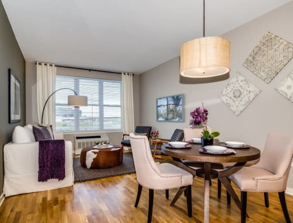 Hardwood Living Area at The Monarch, East Rutherford, New Jersey