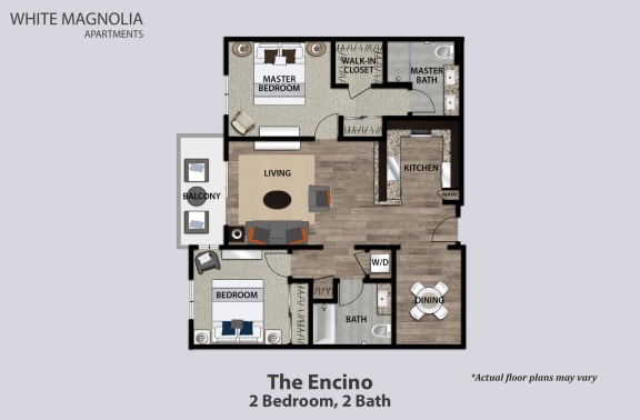 Floor Plan  The Encino, 2 Bed 2 Bath With Den