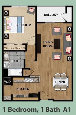 Floor Plan  One Bedroom