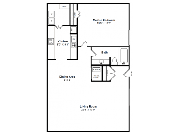 Dartmouth Floor plan at Windsor Village at Waltham, 976 Lexington Street, Waltham, MA 02452