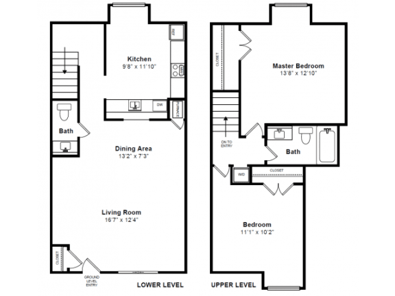 Exeter 2 Floor plan at Windsor Village at Waltham, 976 Lexington Street, Waltham, MA 02452