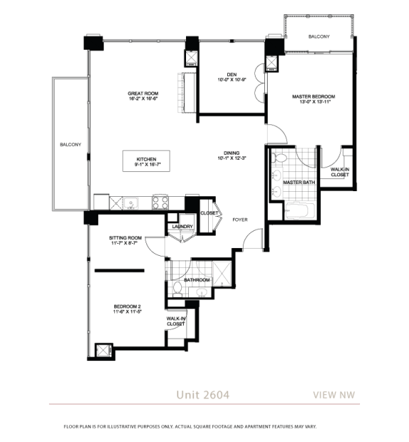 Penthouse Floor Plan Penthouses available at Flair Tower Chicago, IL 60654