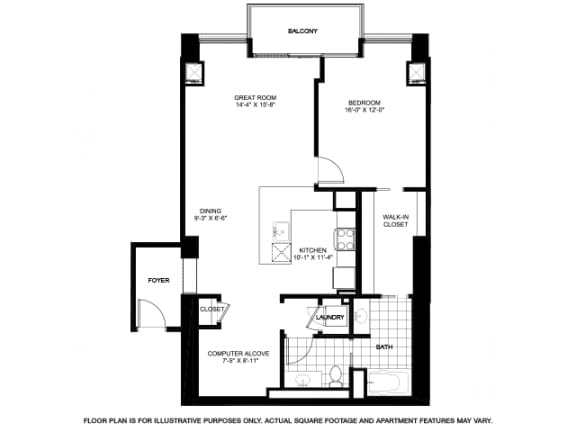 One Bedroom Penthouse Floorplan One Bedroom Penthouse Floorplan at Flair Tower