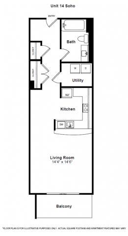 SoHo Floorplan SoHo Floorplan at The Manhattan Tower and Lofts