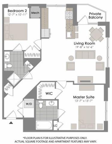 Floorplan Floorplan at Twenty50 by Windsor, 2050 N. Central Rd., Fort Lee, NJ 07024