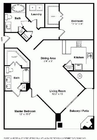 Floorplan Floorplan at Windsor at Main Place, Orange, CA, 92868