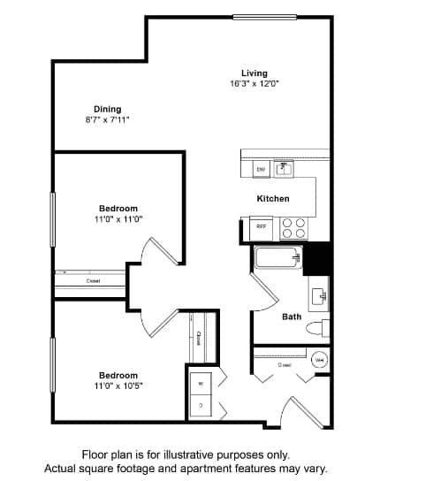 South Pacific Floor Plan at Tera Apartments