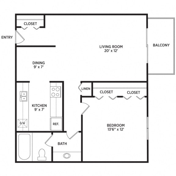 Floor Plan  Apartments near Michigan State University | Berrytree Apartments