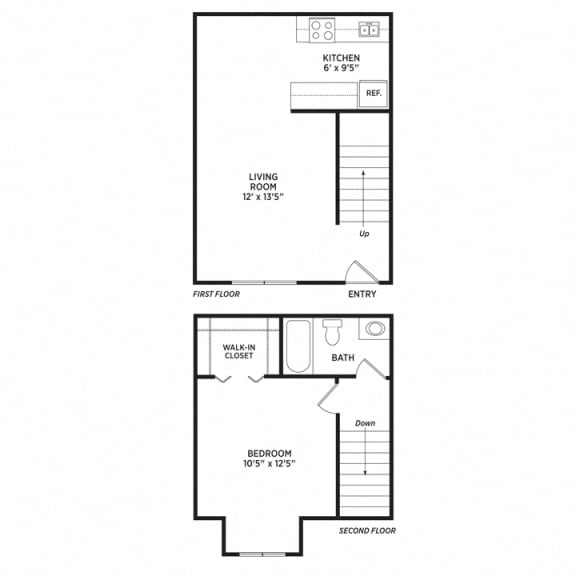 Floor Plan  Townhomes in East Lansing | Olde Farm Apartments