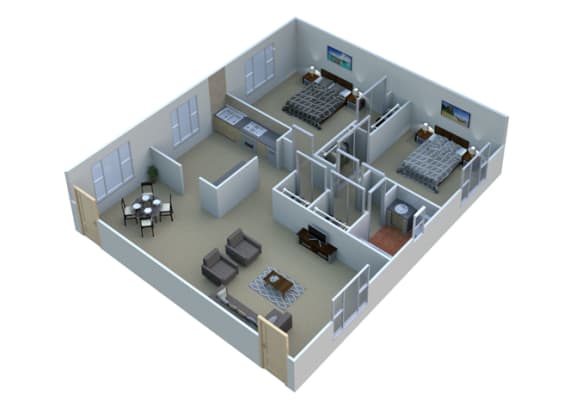 Floor Plan  Two bedroom apartment