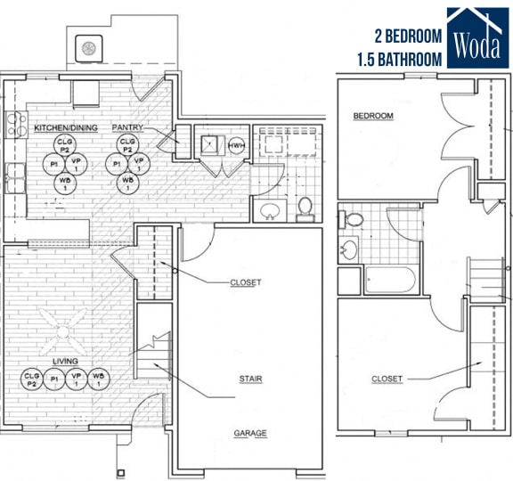 Floor Plans of Majors Crossing in Rock Creek, OH