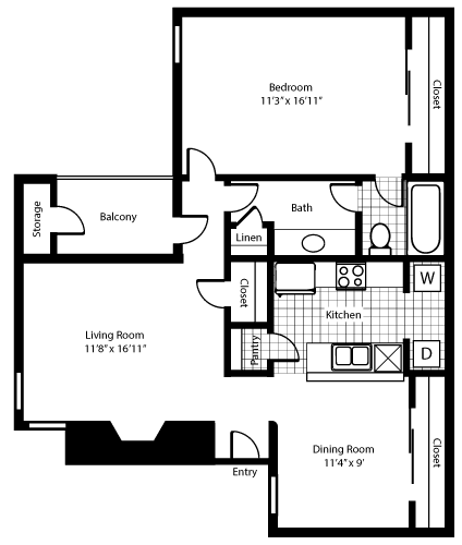 Alpine Floor Plan at The Summit Apartments in Mesquite, Texas, TX
