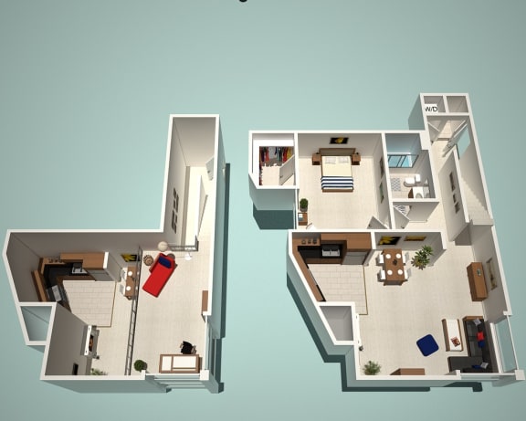 1 Bed - 1 Bath I1 - Penthouse Floor Plan at The Social, North Hollywood