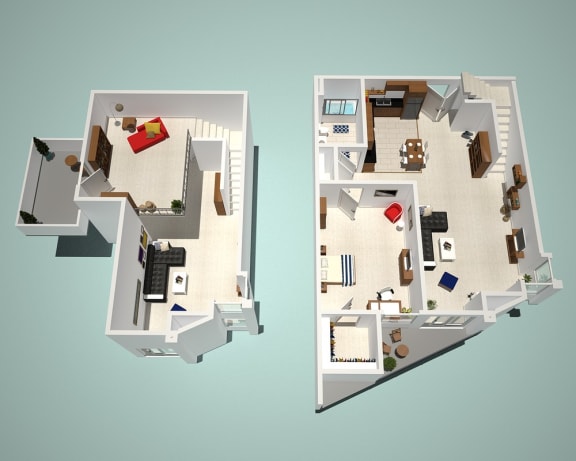 1 Bed - 1 Bath J1 - Penthouse Floor Plan at The Social, California, 91601