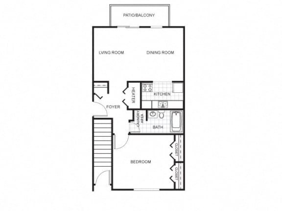 Floor Plan  One Bedroom