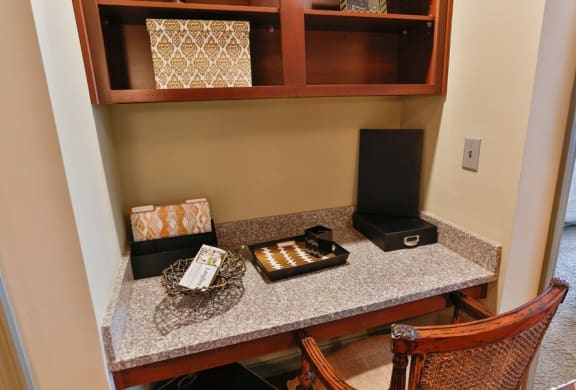 Built in Computer Niche at LangTree Lake Norman Apartments, Mooresville, NC