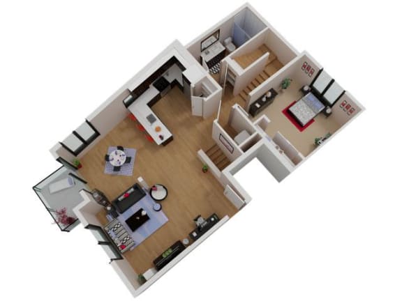 Capitol Yard Apartments_ West Sacramento CA_Floor Plan_Three Bedroom Two Bathroom C1
