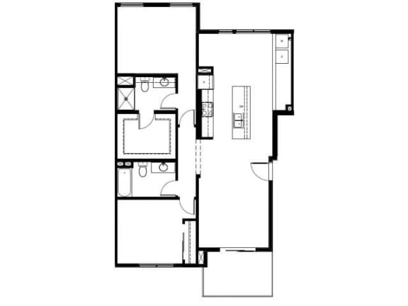 Capitol Yard Apartments_ West Sacramento CA_Floor Plan_Two Bedroom Two Bathroom B2