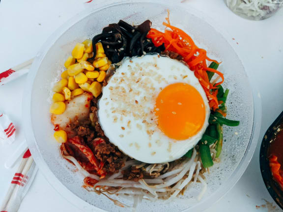 Korean Meal at Mesh Properties, Austin