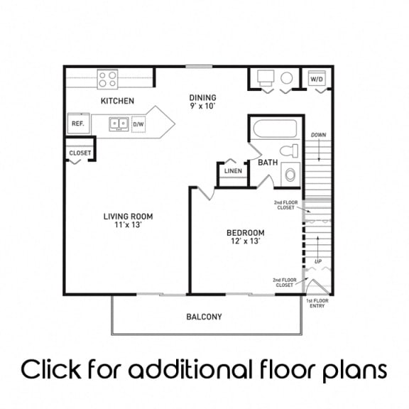 Floor Plan  1 bedroom 1 bath floor plan at Aspen Lakes Estates