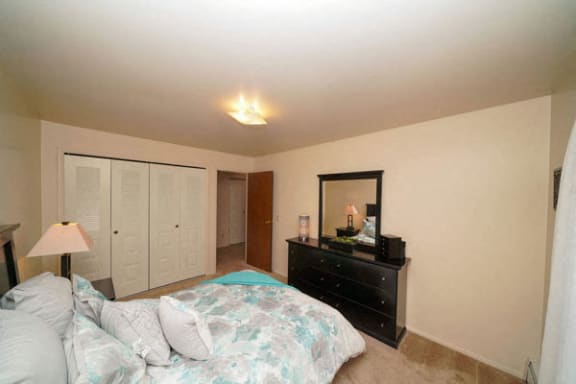 Spacious Bedroom With Closet at Fairlane Apartments, Springfield, MI, 49037
