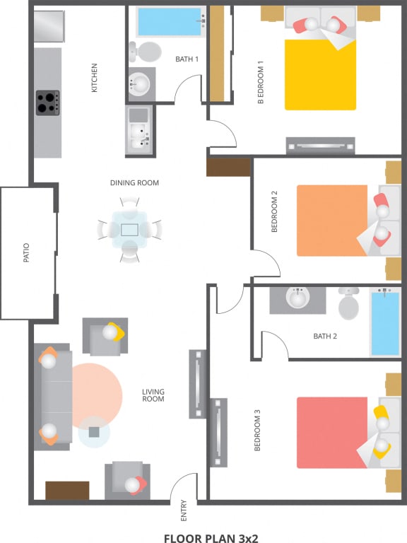 Floor Plan  Almansor Villa 3 Bedroom Apartment Floor Plan