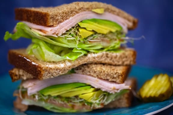 three pickles sandwich at Sumida Gardens Apartments, Santa Barbara