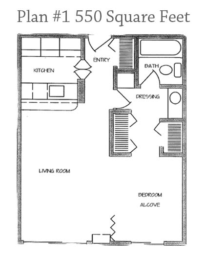 Lare_Single_1_Bath-2 Floor Plan at Charter Oaks Apartments, Thousand Oaks, 91360