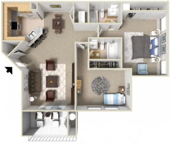 2 Bedroom Floor Plan Overview