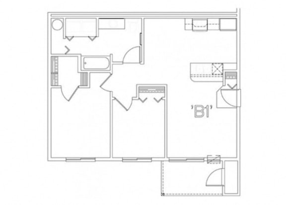 2x1 Floor Plan Spokane, WA 99216 | Parkside at Mirabeau