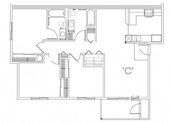 3x2 Floor Plan Spokane, WA 99216 | Parkside at Mirabeau