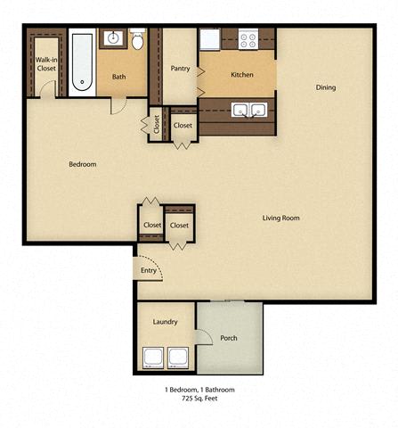 Crestwood Apartments Floor Plan in St. Cloud, FL