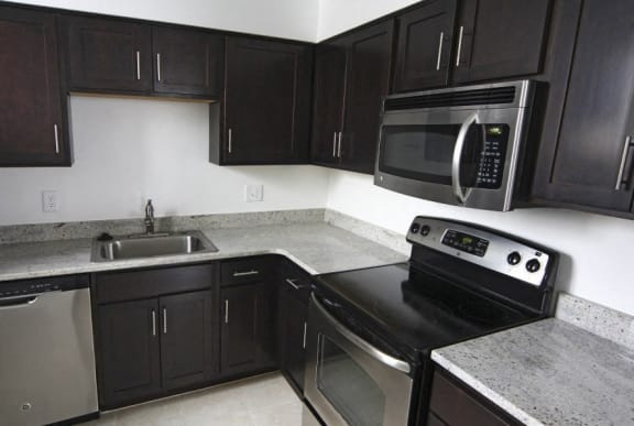 Efficient Appliances In Kitchen at Crescent Centre Apartments in Downtown Louisville, KY